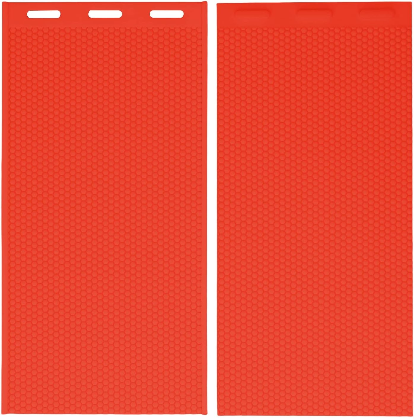 2 PCS 5.4mm Beeswax Foundation Sheets Press Machine, Manual Silicone Beeswax Mold for DIY Beekeeping, Large 41.3x20.5cm Honeycomb Pattern Embosser Tool (Red)