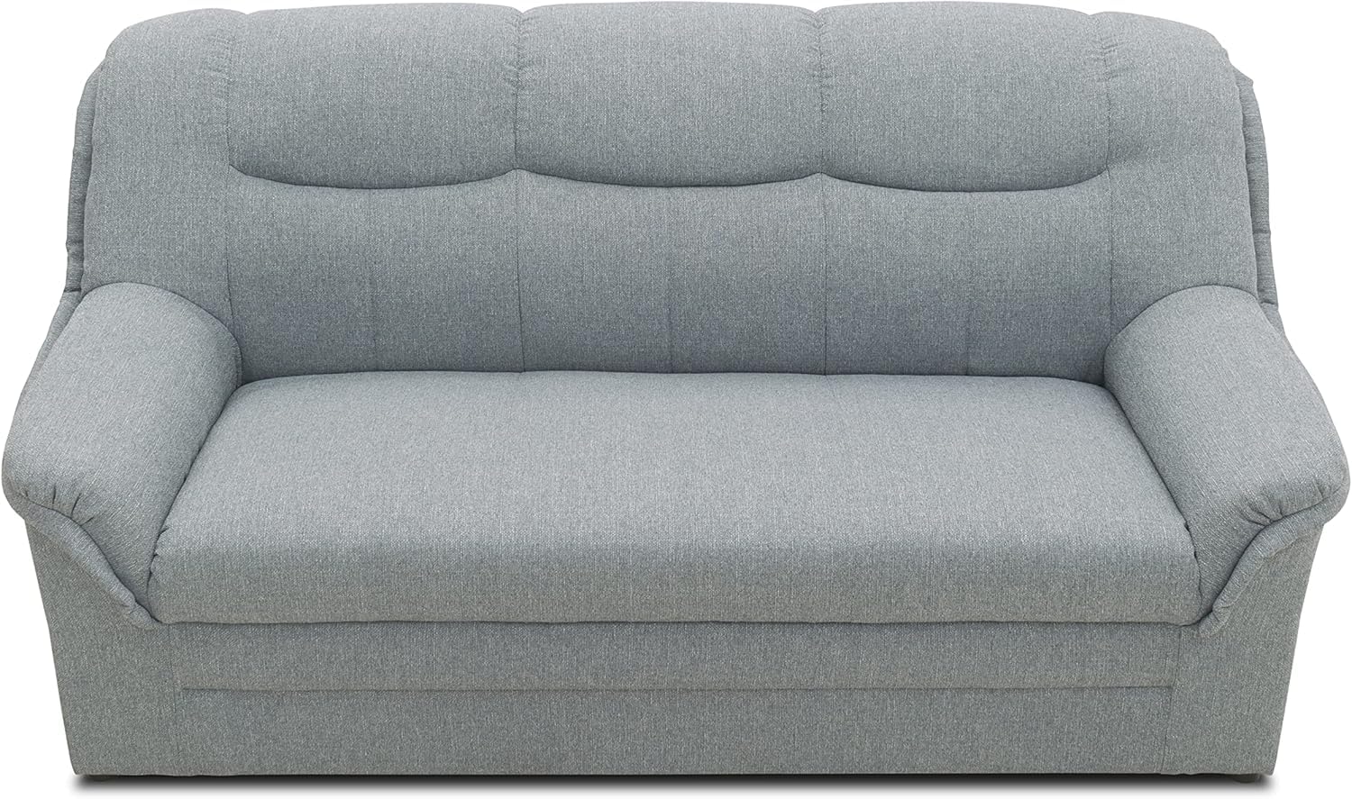 DOMO. Collection Canapé Berlin Classique 3 Places avec Ressorts de qualité supérieure, 3 Places, 178 x 90 x 89 cm (l x p x h), argenté