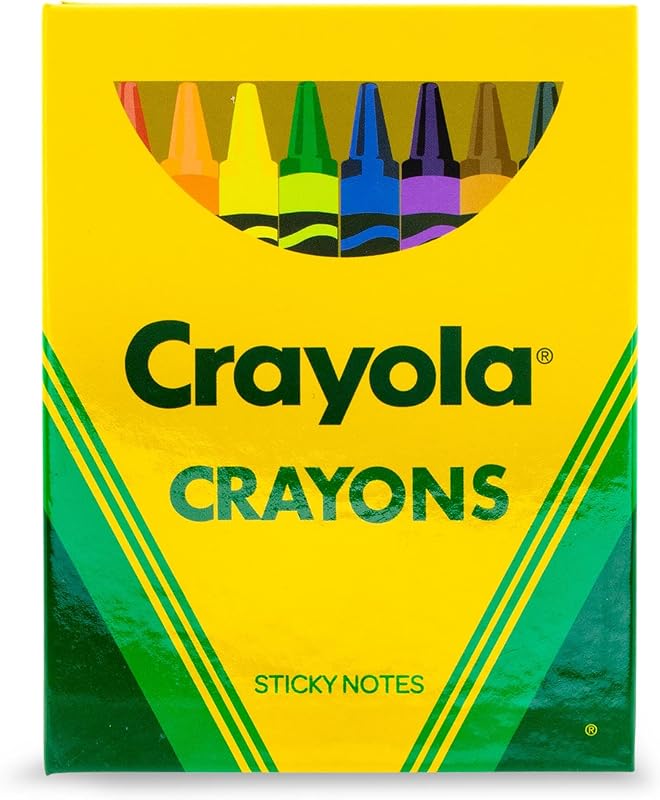 Crayola Crayons Sticky Note and Tab Box Set | Notepad Stationery Paper, School and Office Supplies