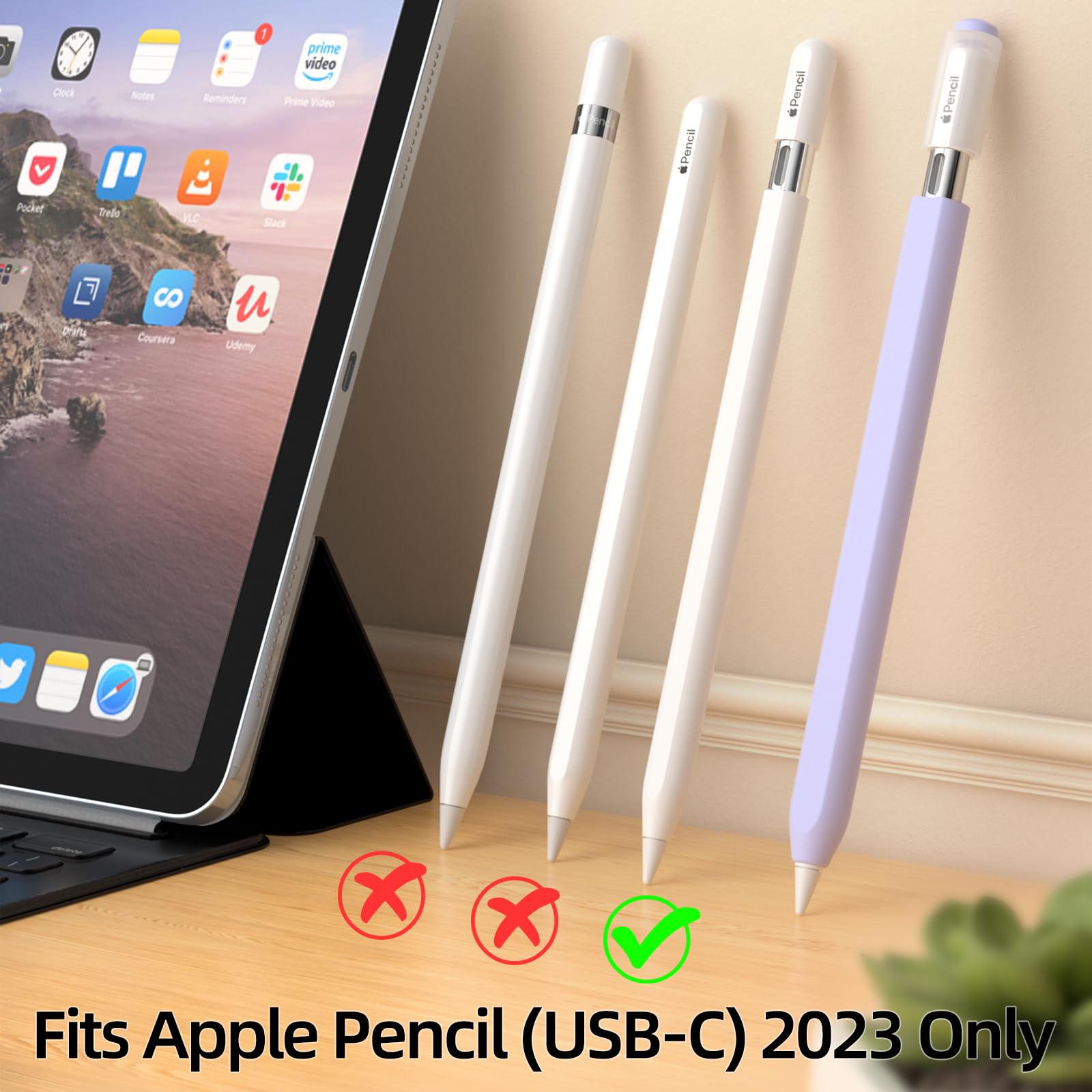 Amazon.co.jp: JOOSKO Apple Pencil(USB-C)用ペンシルケース、シリコン