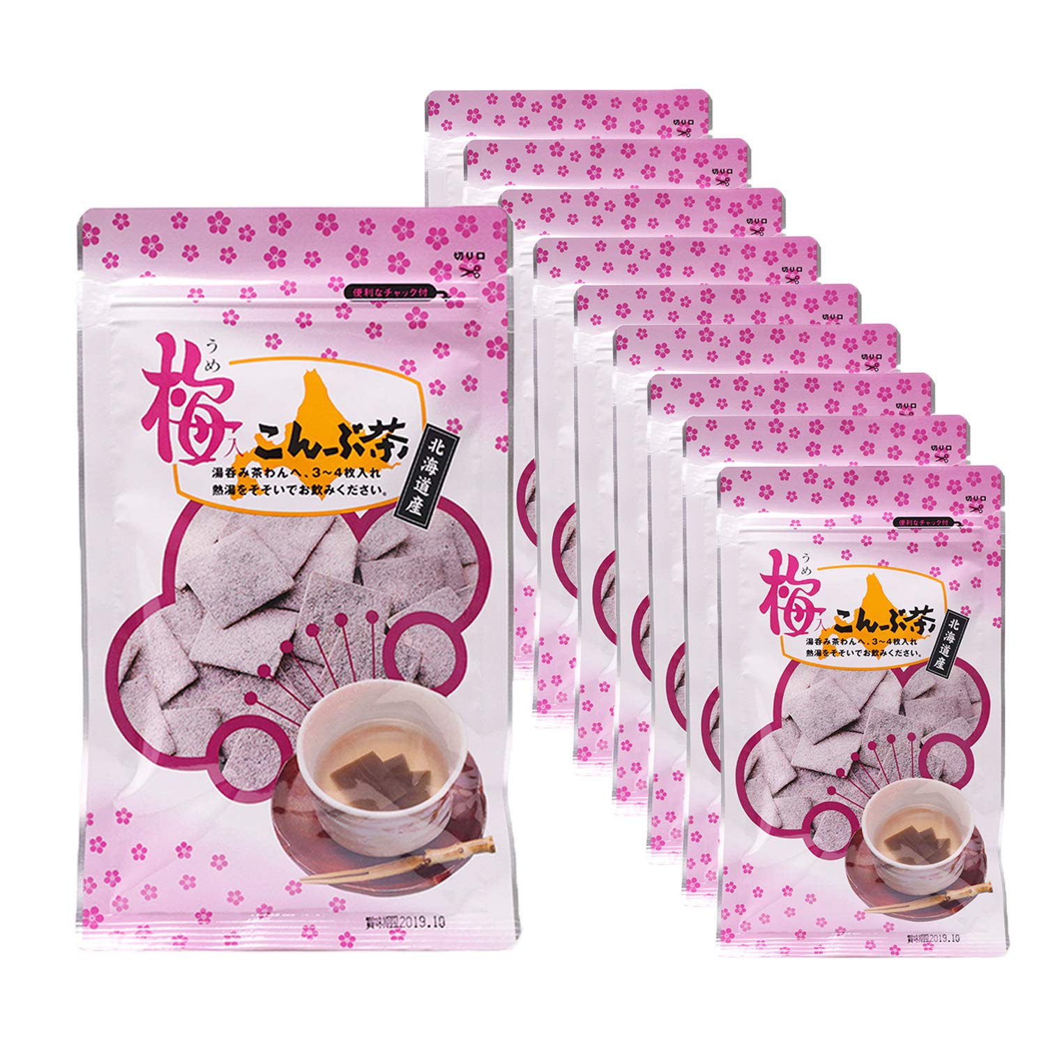 Amazon.co.jp: 梅入こんぶ茶 北海道産昆布使用 48g入x10袋 : 食品