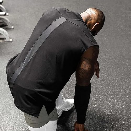 Miniatura 5 de BOOMLEMON Camiseta sin mangas para hombre, gimnasio, musculación, fitness, culturismo, sin mangas