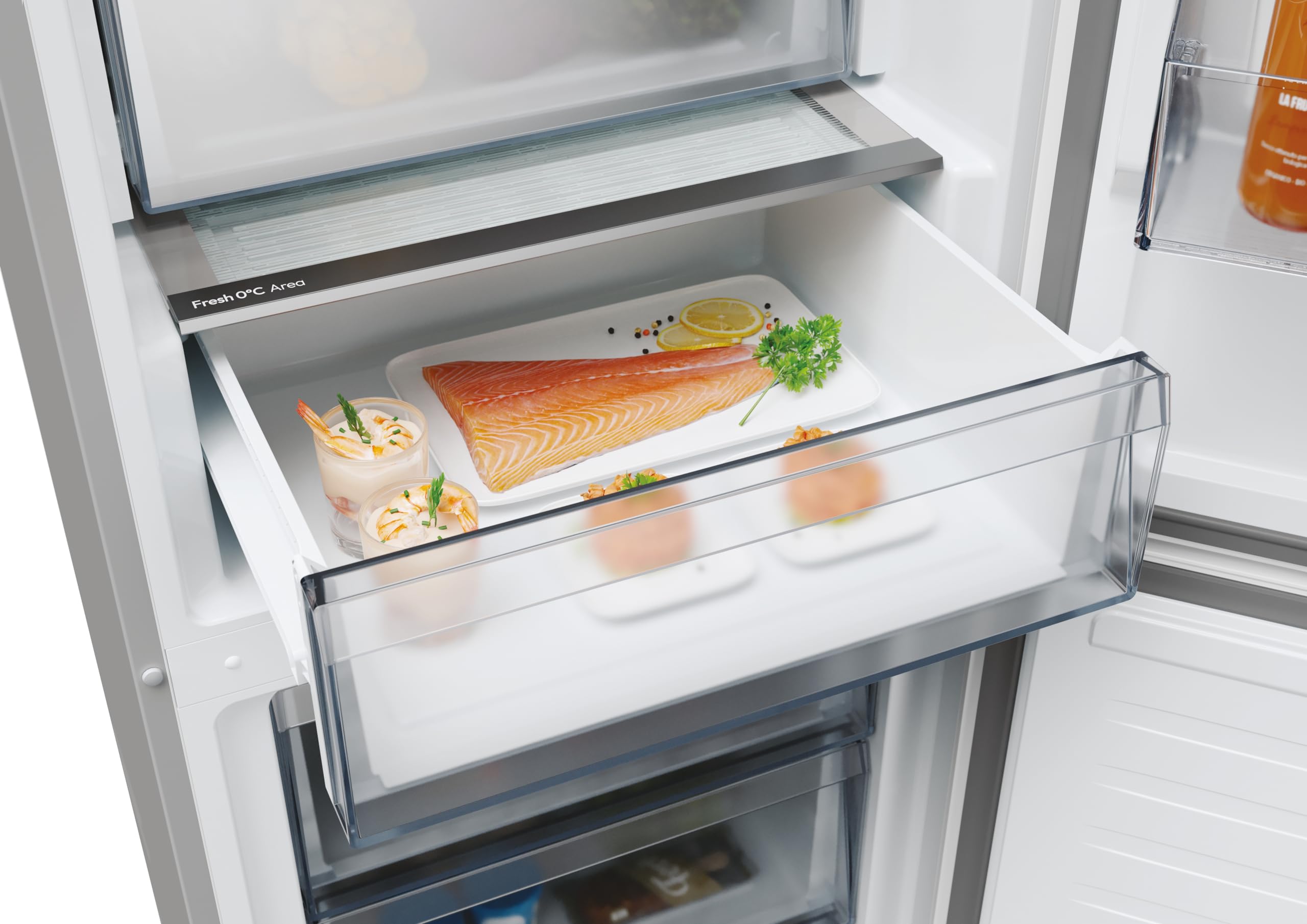 Candy - Réfrigérateur Combiné - 2 Portes - Classe Énergétique E - Technologie Total No Frost Circle+ - Inox - 289L (Frigo) + 120L (Congélateur) - 205 x 59,5 x 66,7 cm - Modèle CNCQ2T620EX