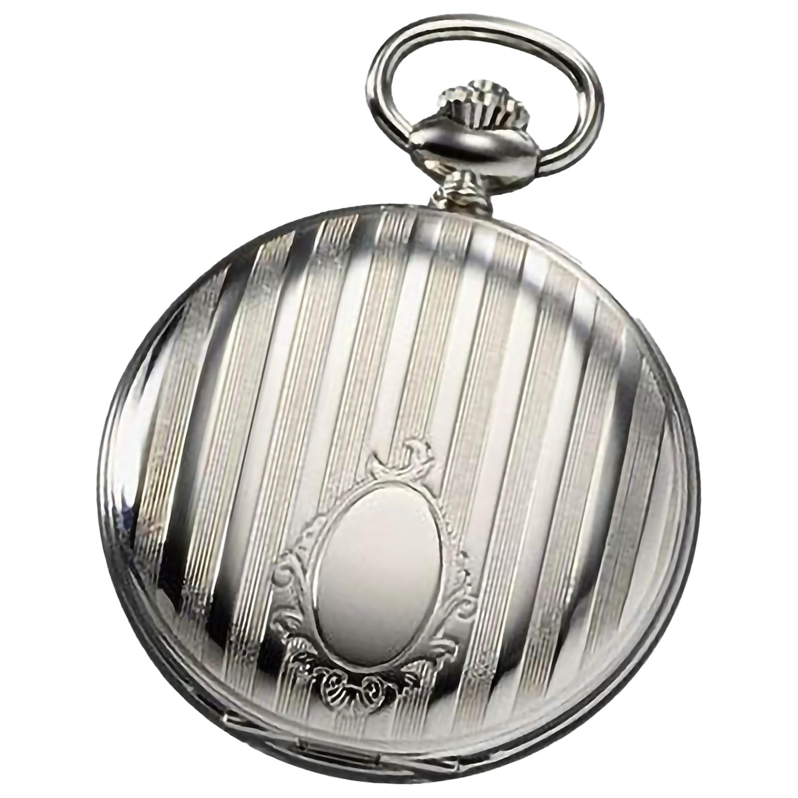 Regent Reloj de Bolsillo para Hombre Savonnette Tapa abatible 43 mm Diámetro Cuarzo Esfera Blanca con Fecha