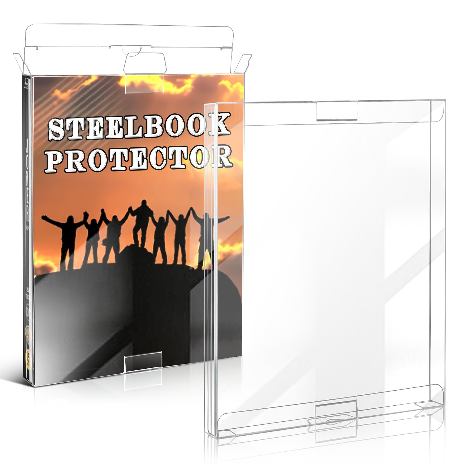 Steelbook Protector - Blu Ray Steelbook Slipcover & 4K Steelbook Protectors - Clear & Sturdy 12-Pack Case Sleeves for Ultimate Collection Safety