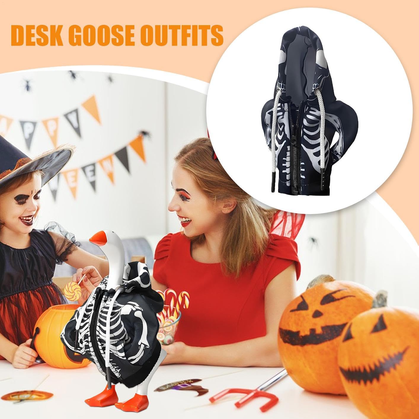 Büro Ente Kleidung 18 cm Schreibtisch Ente Festliche Kleidung | Saisonale Tischdekoration für Sammler Halloween Geburtstag Feier Party Tier Zimmer Garten Outdoor