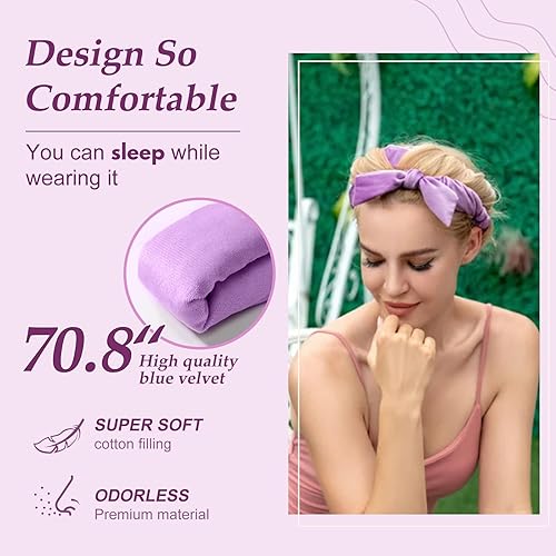 Miniatura 5 de Rizador de pelo sin calor, juego de 8 piezas, 70.8 pulgadas, extra largo, sin calor, rulos de pelo con los que puedes dormir con cinta rizadora de