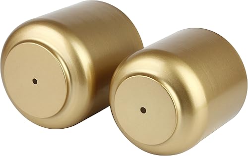 Miniatura 3 de Vixdonos Macetas grandes doradas de metal de áloe en tono latón, macetas decorativas para interiores con agujeros de drenaje (8 + 7.1 pulgadas)