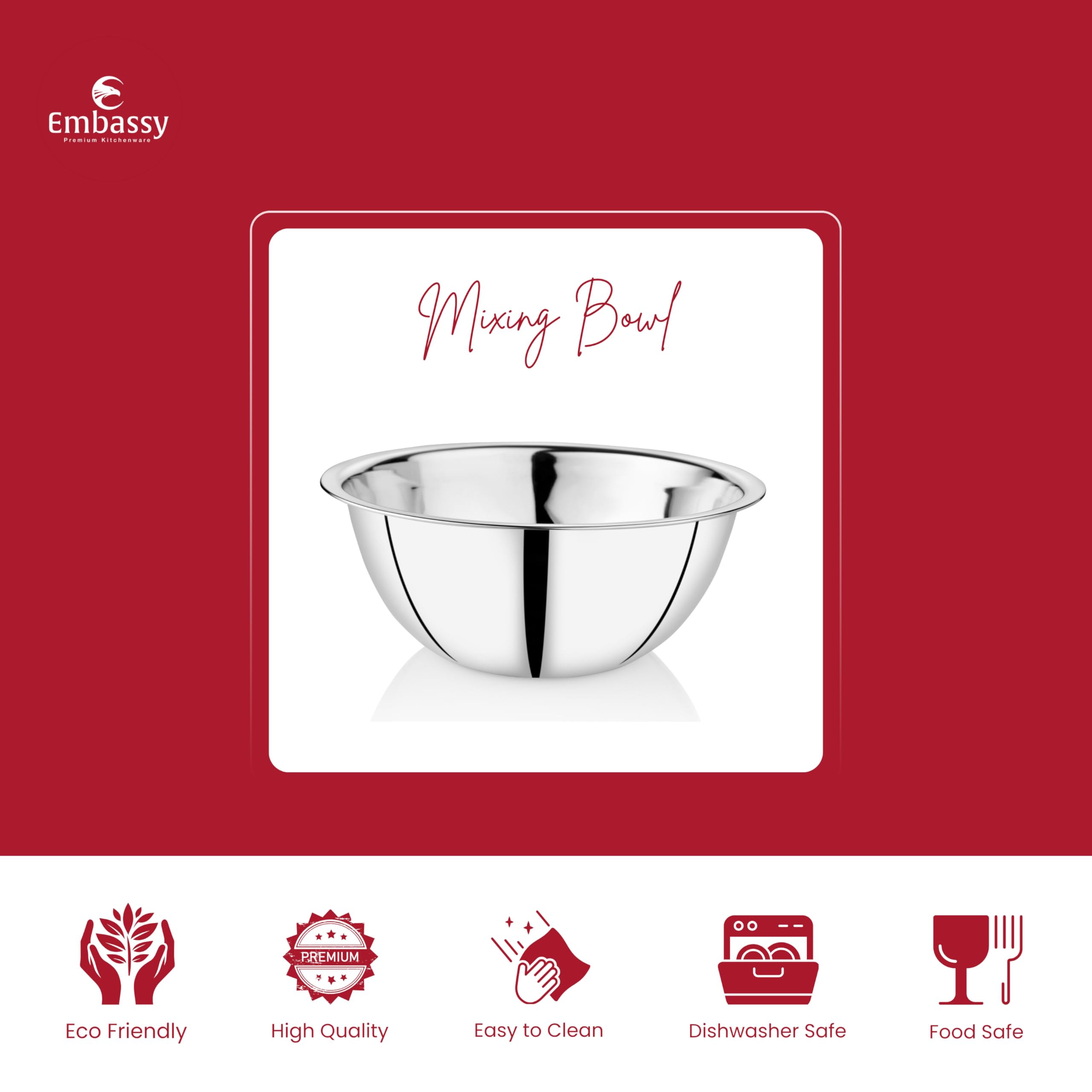 Stainless Steel Mixing Bowls - Set of 2 -6