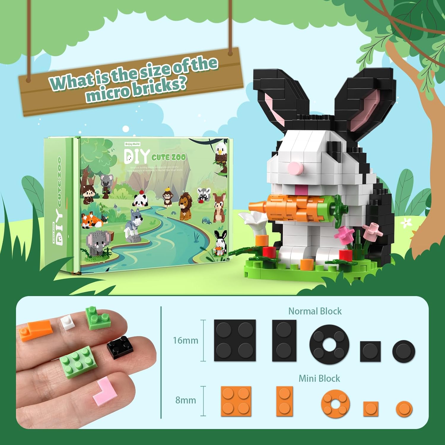 HIGH GODO 12 Pack Animal Party Favors Building Sets, Mini Animals Building Blocks Decor Model Kits, Goodie Bags Stuffers, Classroom Small Prize Toys Gifts for Adults Teens Age 14+