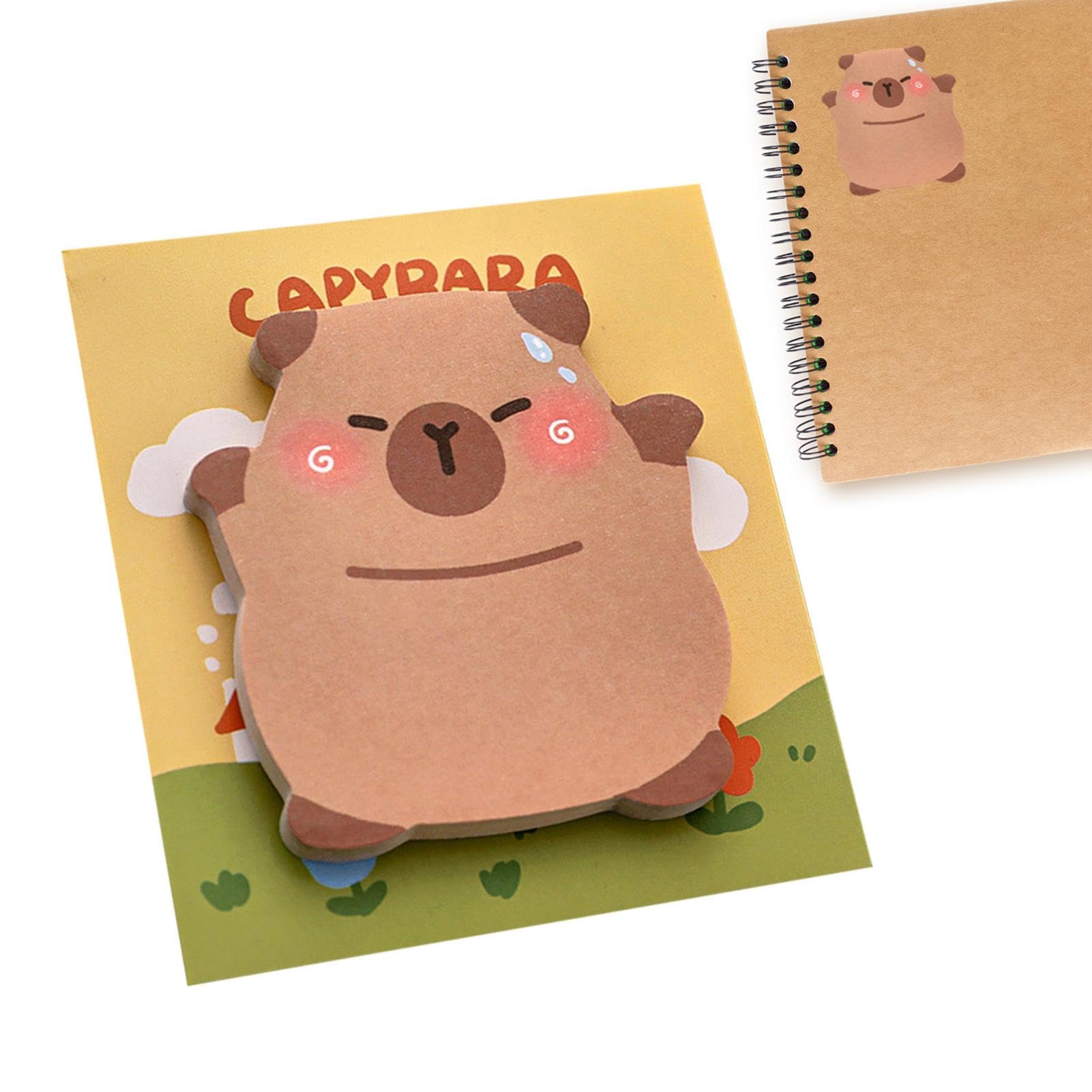 Bloc-notes Pages Adhésives En Forme D'animaux - 30 Pages, Motif Capybara, Pour Notes Et Rappels Créatifs