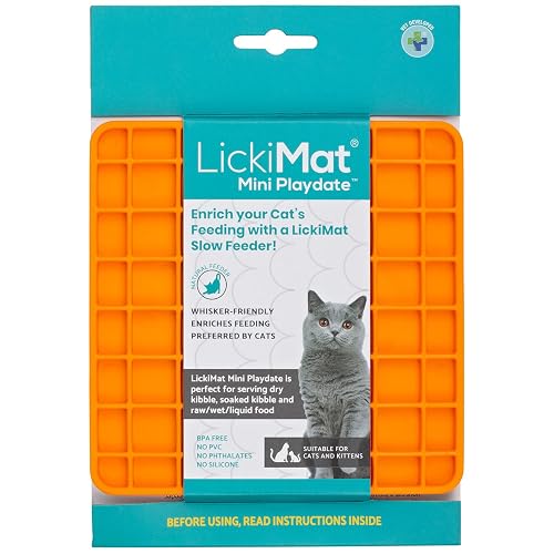 LickiMat Cat Mini Classic - Alimentación moderna para toda la familia felina, alimentación lenta, reduce…