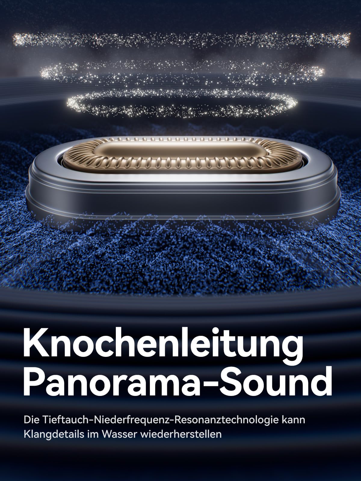 Sanag B33S Knochenschall Kopfhörer Schwimmen, IPX8 Wasserdichte Bluetooth Open Ear Kopfhörer mit Mikrofon, 32GB MP3 Speicher, Anruf-Rauschunterdrückung, 8 Stunden Wiedergabezeit, Unterwasser Kopfhörer
