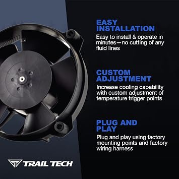 Trail Tech Universal Radiator/Oil Cooler, Black, (732-FNA1)