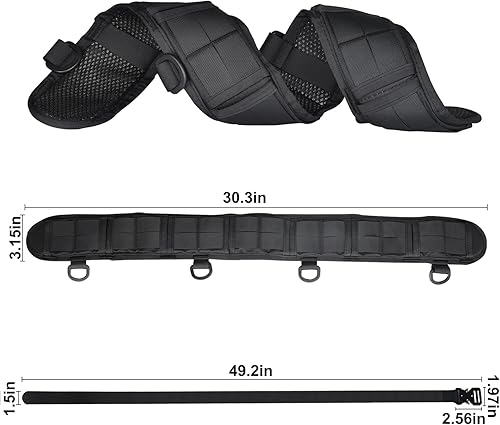 Miniatura 6 de Finderomend Conjunto de cinturón de batalla táctico, cinturón táctico Molle con hebilla de liberación rápida de metal, bolsa de cinturón táctico