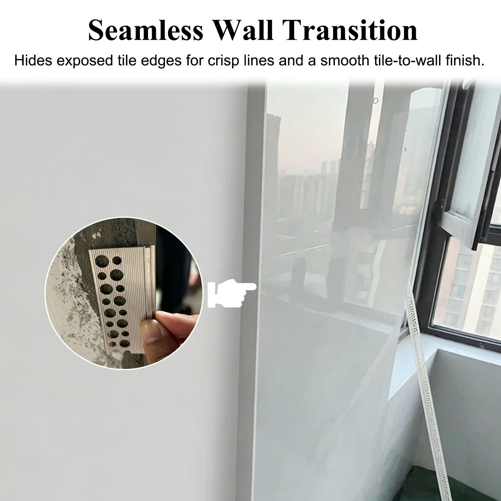 Perfil de Remate para Bordes de Azulejos de Cocina