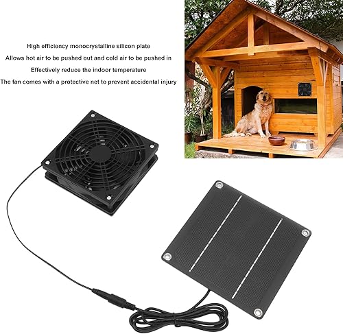 Miniatura 3 de Kit de ventilador solar Panel Solar Invernadero Jardín Monocristalino Silicio Abs Solar Extractor Solar