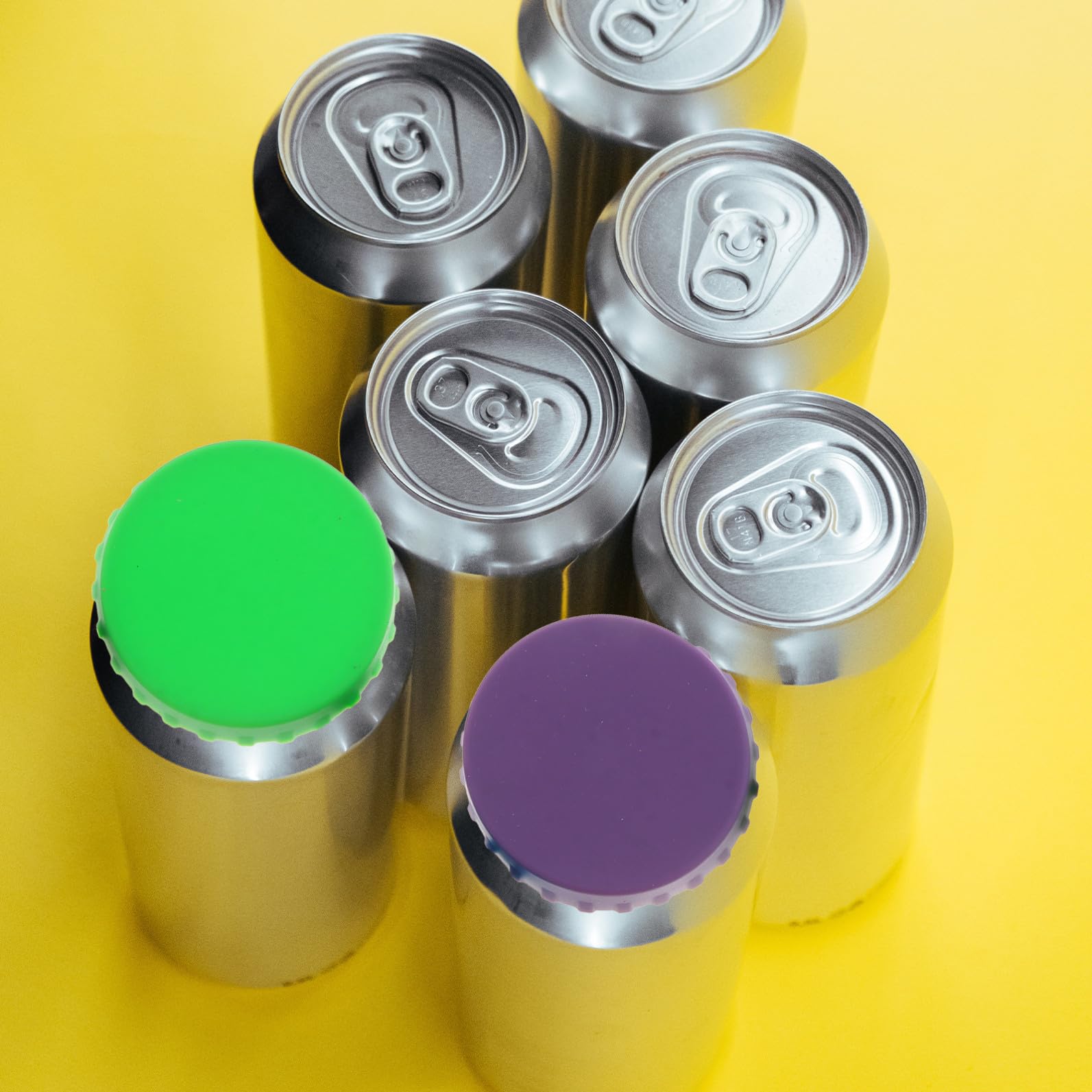 6 Couvercles Canette Silicone Anti-débordement Réutilisables