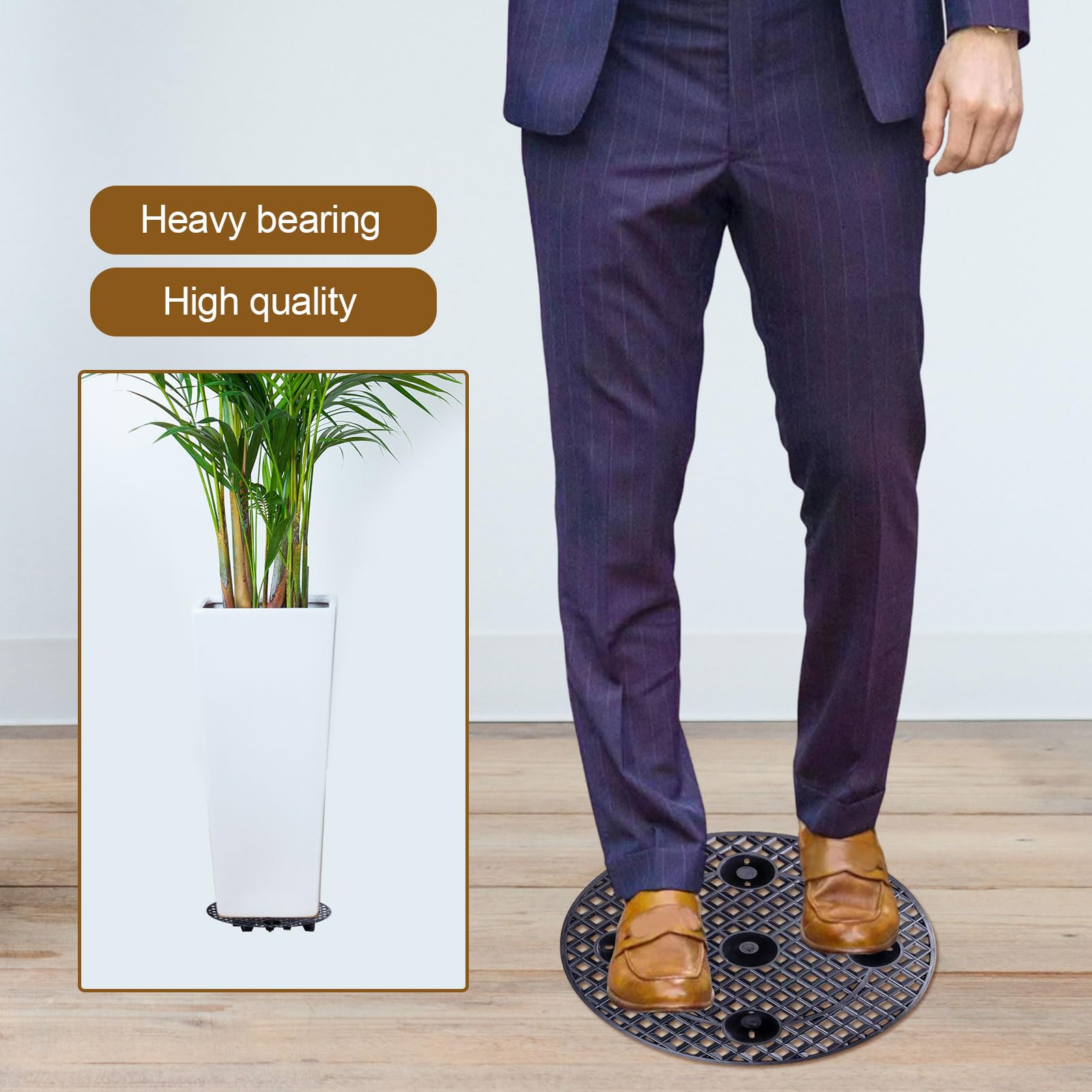 Joycabin 8 Stück Drainagegitter Für Blumentöpfe – 20 Cm, Kunststoff, Verbessert Belüftung & Entwässerung