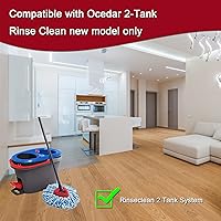 Vista 5 de Juego de 6 cabezales giratorios de repuesto compatibles con RinseClean 2 Tank System Repuestos de mopa giratoria de microfibra (6)