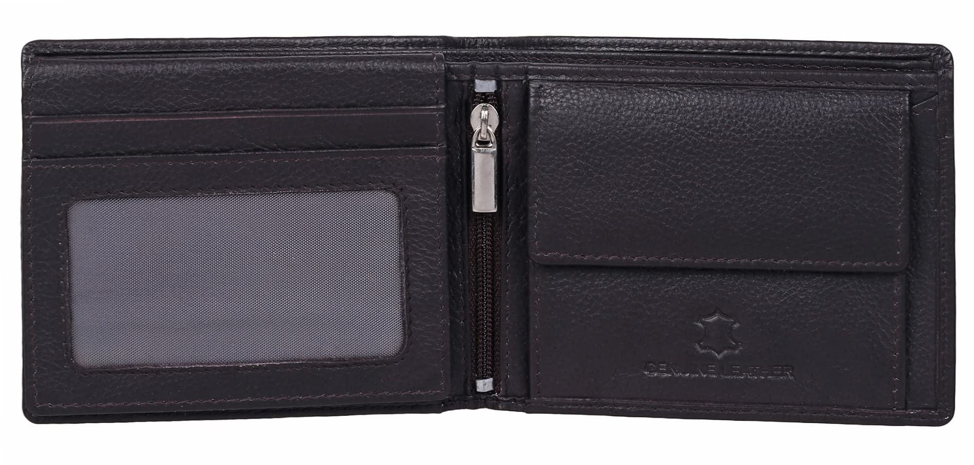 NAPA HIDE Leather Wallet for Men I Handcrafted I 6 Card Slots I 2 Currency & Secret Compartments I 1 Zipper & 2 ID Card Slots - Image 3 thumbnail