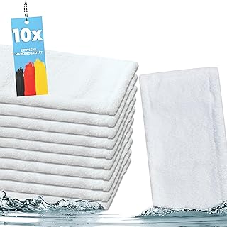 10x Premium Microfasermöppe für Haushalt und Gewerbe | Wischbezüge für 40cm Mopphalter | Taschenbezüge für professionelle Reinigung | bis 90 Grad und für Trockner