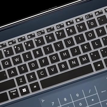 Keyboard Cover Skin for ASUS ZenBook 14X OLED UX3404 UX3405, ZenBook 14 Q425 Q415 Q410VA Q420 Q420VA, ZenBook Flip 14 OLED UP3404, ZenBook Pro UX6404 14 inch Laptop US Layout (Black)