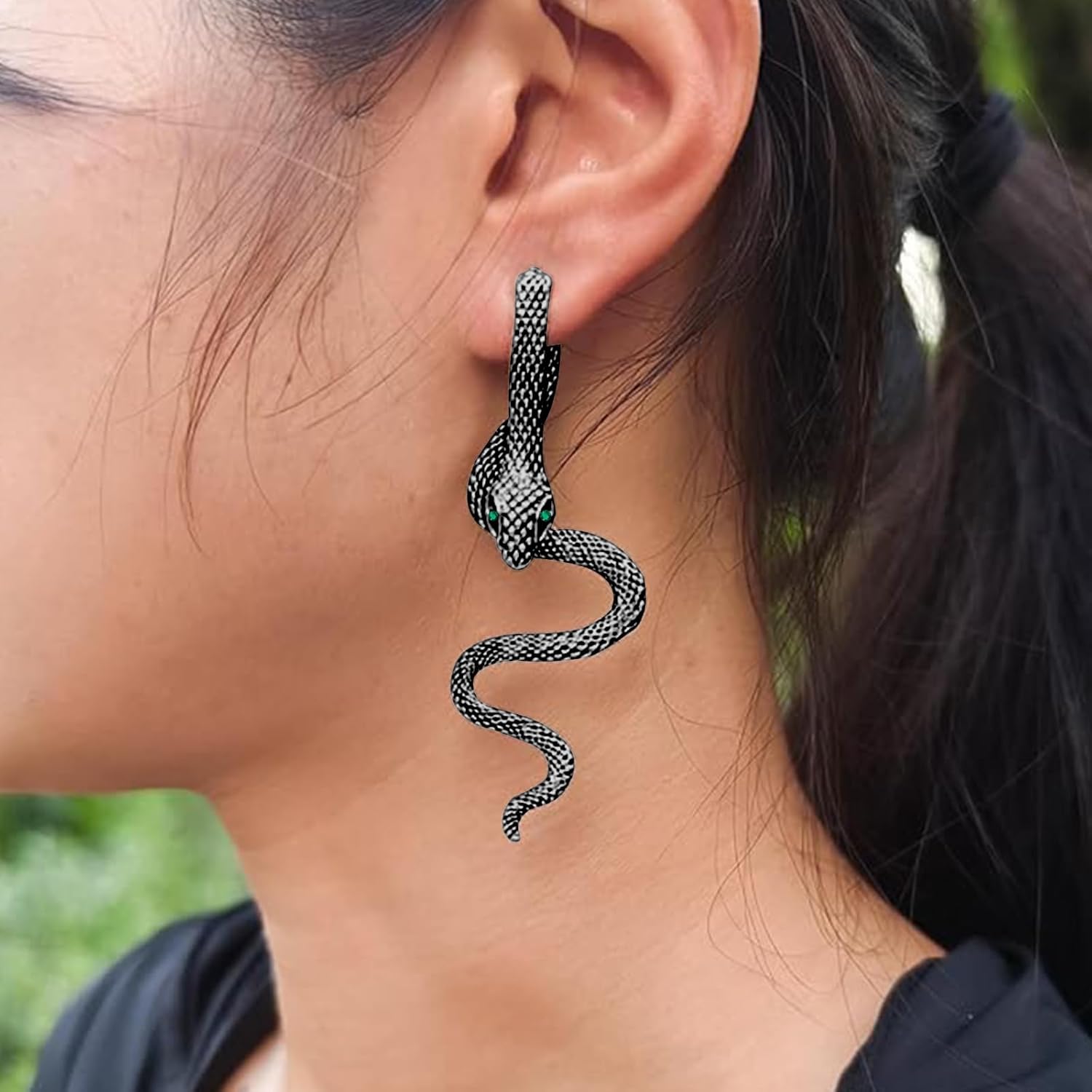 Retro Snake Earrings for Women Gold Goth Snake Earrings Halloween Ear Jewelry Halloween Party Jewelry Gift - Image 3