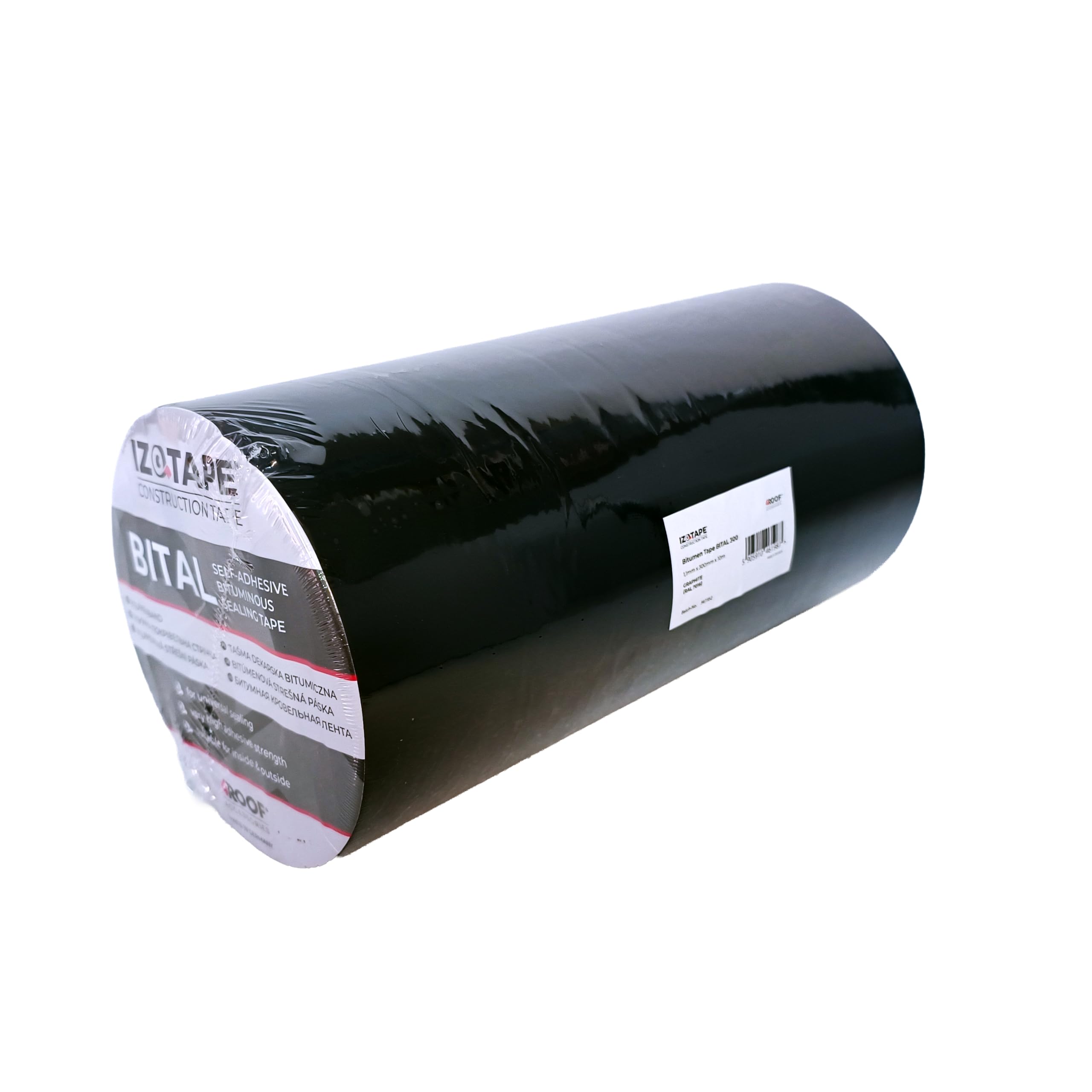 IZOTAPE BITAL | Elastomerowa taśma bitumiczna z folią aluminiową | Uszczelnianie spoin, pęknięć, rynien i dachów | Do metalu, plastiku, betonu i szkła | Wodoodporna