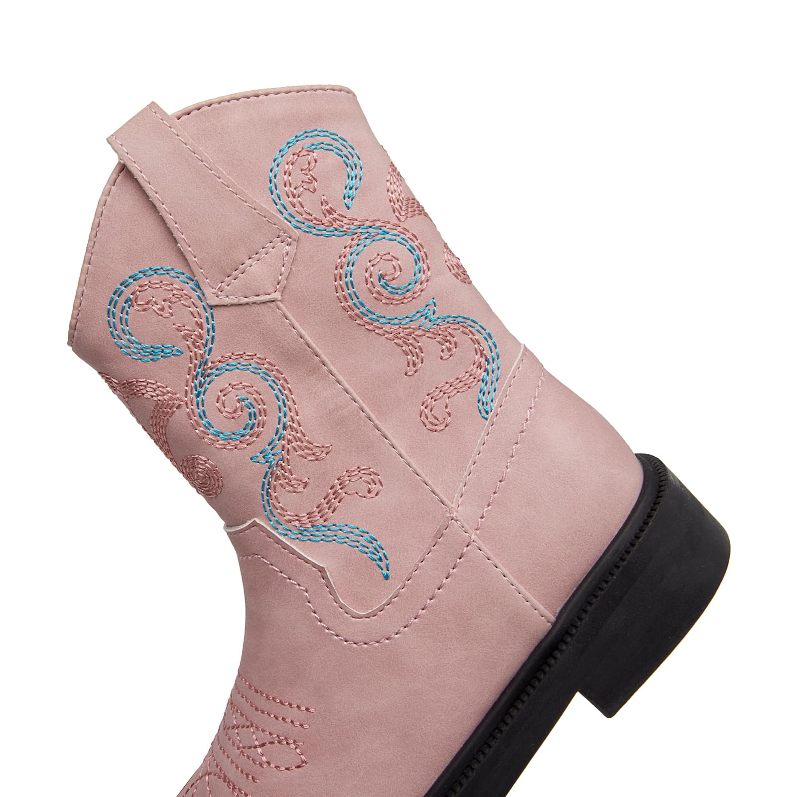 DADAWEN Klein Mädchen Stiefel Jungen Cowboystiefel Westernstiefel Fashion Herbststiefel Mittlere Cowgirl Schuhe