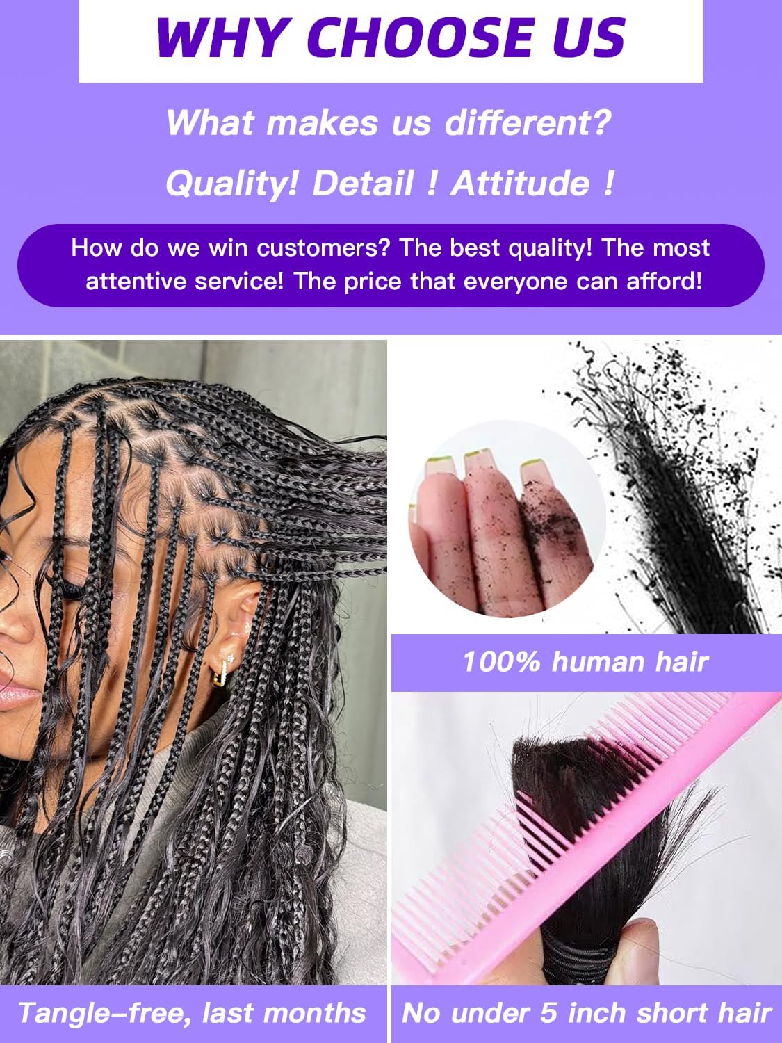 Black Burmese Curly Human Braiding Hair 50g 18 Inch, Raw Loose Deep Wave Bundles Real Human Hair for Boho Knotless Micro Braids, 15A Double Drawn No Weft 100% Unprocessed Raw Wet n Wavy Bohemian Bulk