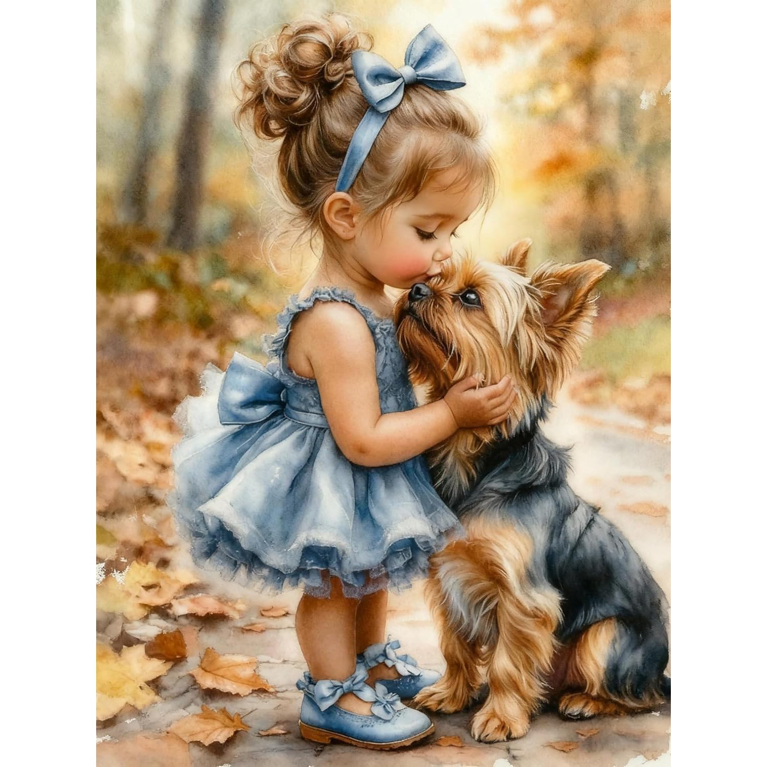Amaieuin Girl and Dog Paint by Numbers for Adults,Adult Paint by Numbers,Gril Painting by Numbers for Adults Home Decor Gifts 12x16in