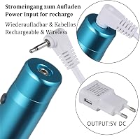 BOWKA Elektromos Derma Pen Mikrotűzéshez Vezeték Nélküli Állítható 0,25-2,5mm Kék Arckezelő Készülék Ránctalanításhoz 8