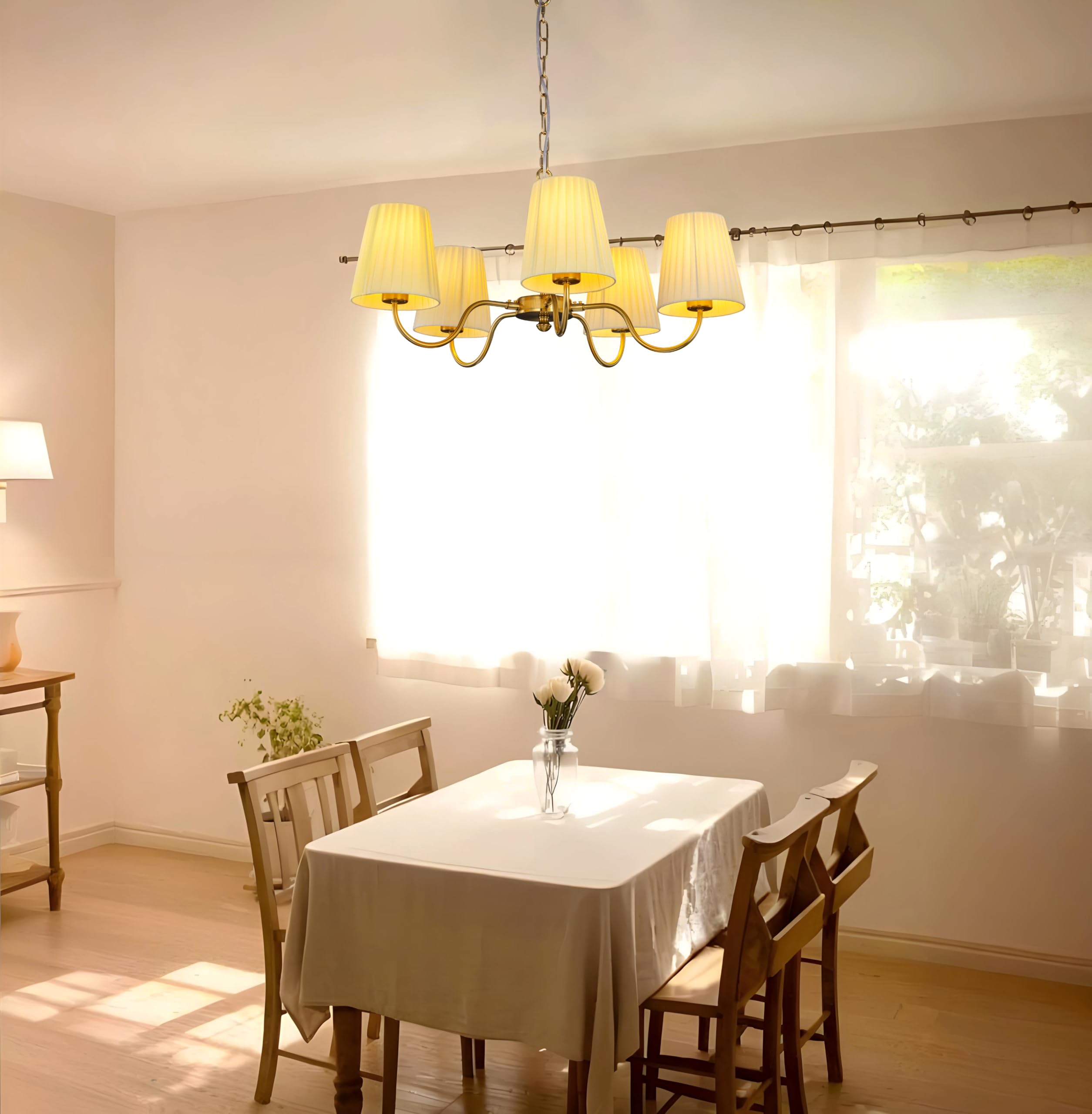 Amazon.co.jp : Chende ペンダントライト 北欧 布 シェード 天井照明