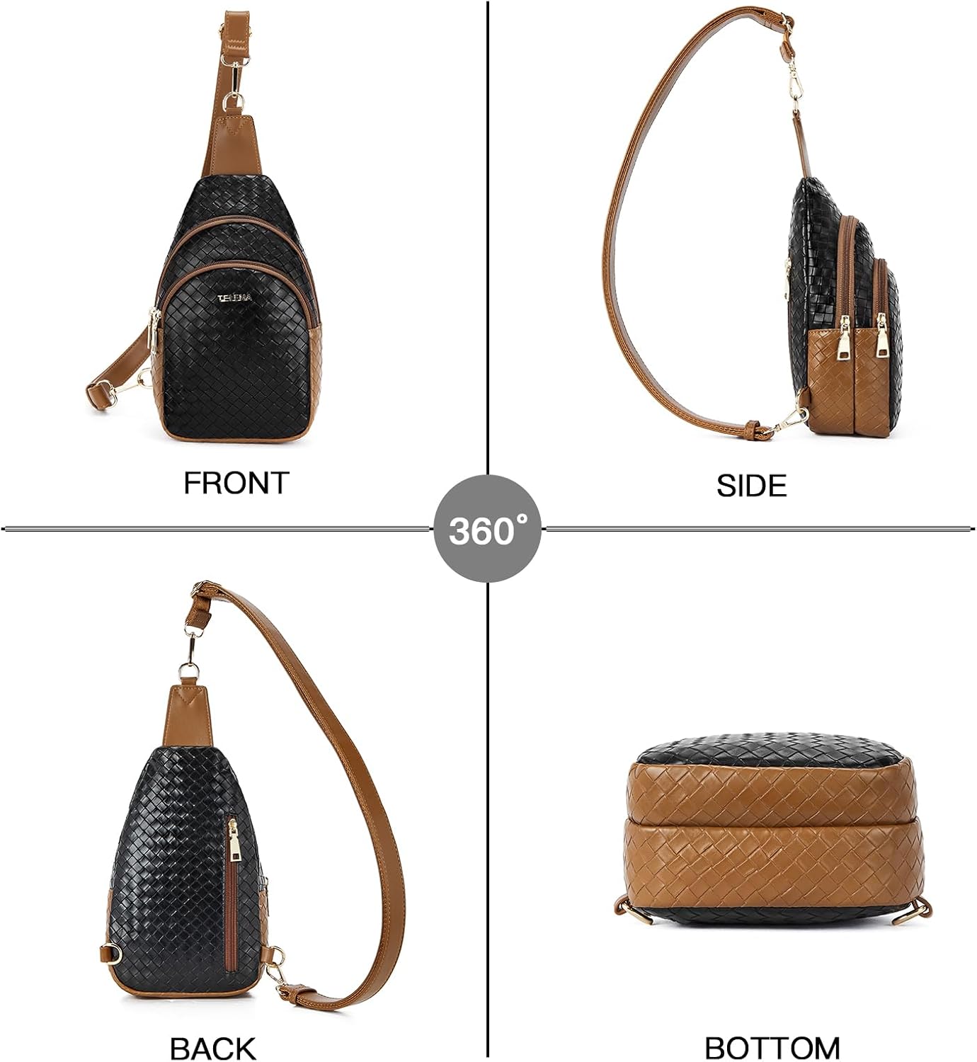 Telena Crossbody Bags for Women Leather Cross Body Sling Bag for Woman Travel - Image 6