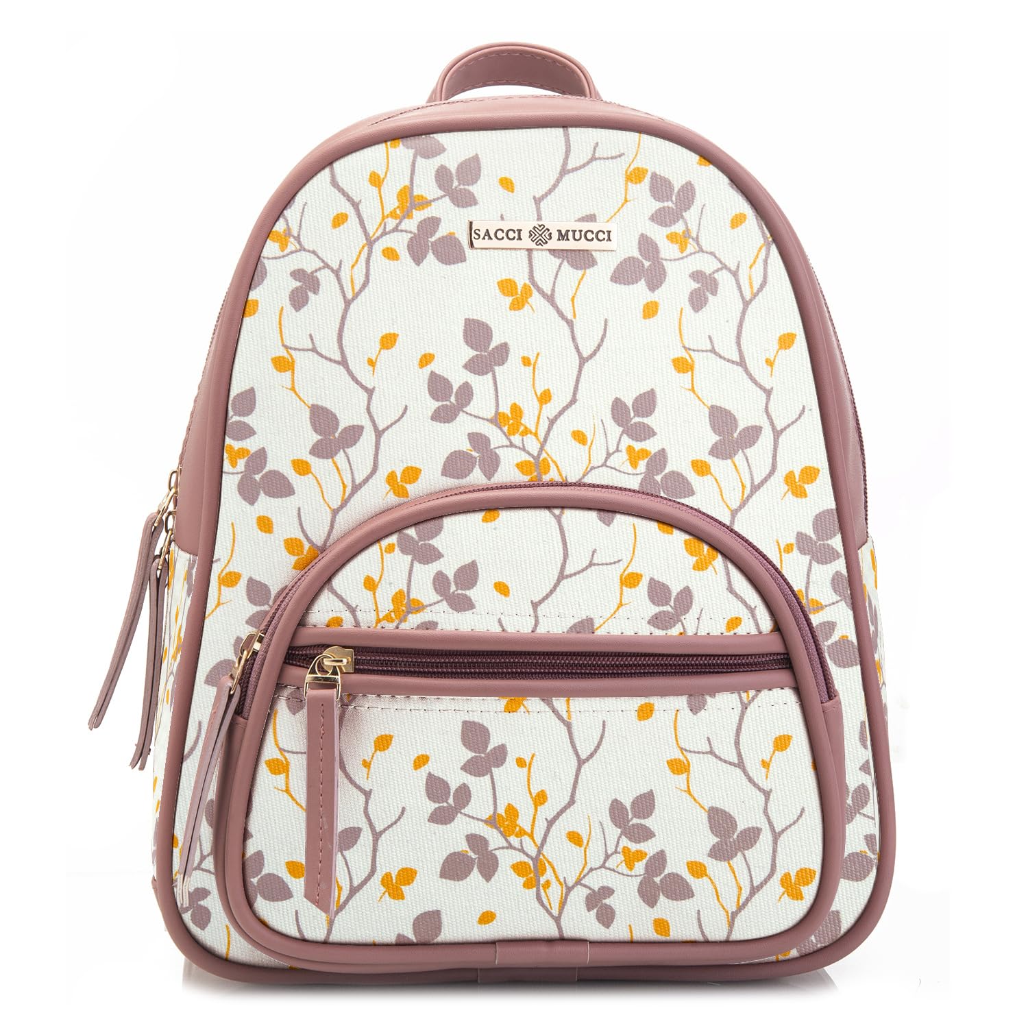 sacci mucci Backpack for Girls | Women's Fashion Backpack- Floral Tree Twig Design-picture-26