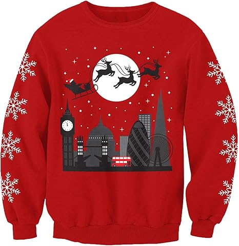 Weihnachtspullover mit Weihnachtsmotiv, für Erwachsene