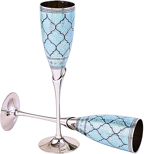 Miniatura 5 de Copas de champán grabadas, regalo de boda para brindis de novia y novio, copa de cáliz de latón, copa de vino de comunión de metal para parejas