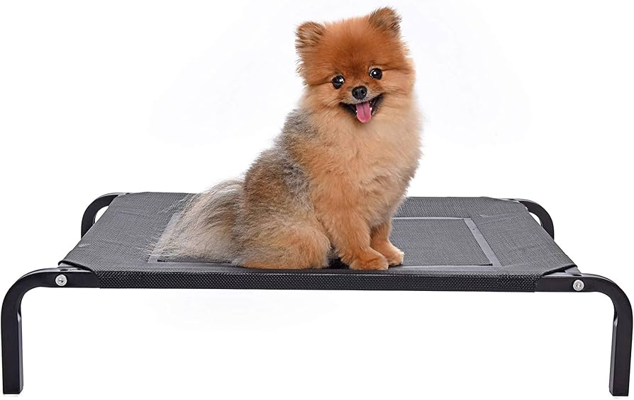 FRISCO SteelFramed Elevated Dog Bed, Brown, Medium