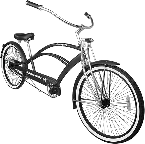 Vista 29 de MICARGI Bicicleta híbrida para adultos de 24/26 pulgadas, bicicleta híbrida de 1/7 velocidades para mujeres, hombres, personas mayores, bicicleta