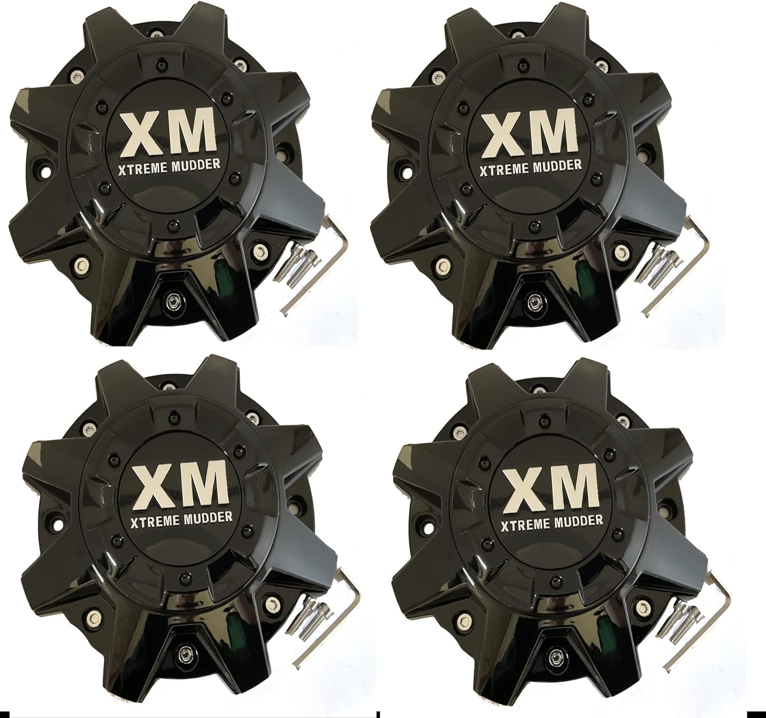 395L212 XM Xtreme Mudder Gloss Black Wheel Center Cap C-5240-1-SC (1)