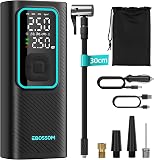 Tire Inflator Portable Air Compressor I7 Pro, Car Air Pump with Pressure Gauge, 150 PSI Cordless Tire Inflator Rechargeable with Display & LED for Car, Motocycle, Bikes, Balls, Swim Ring - 1