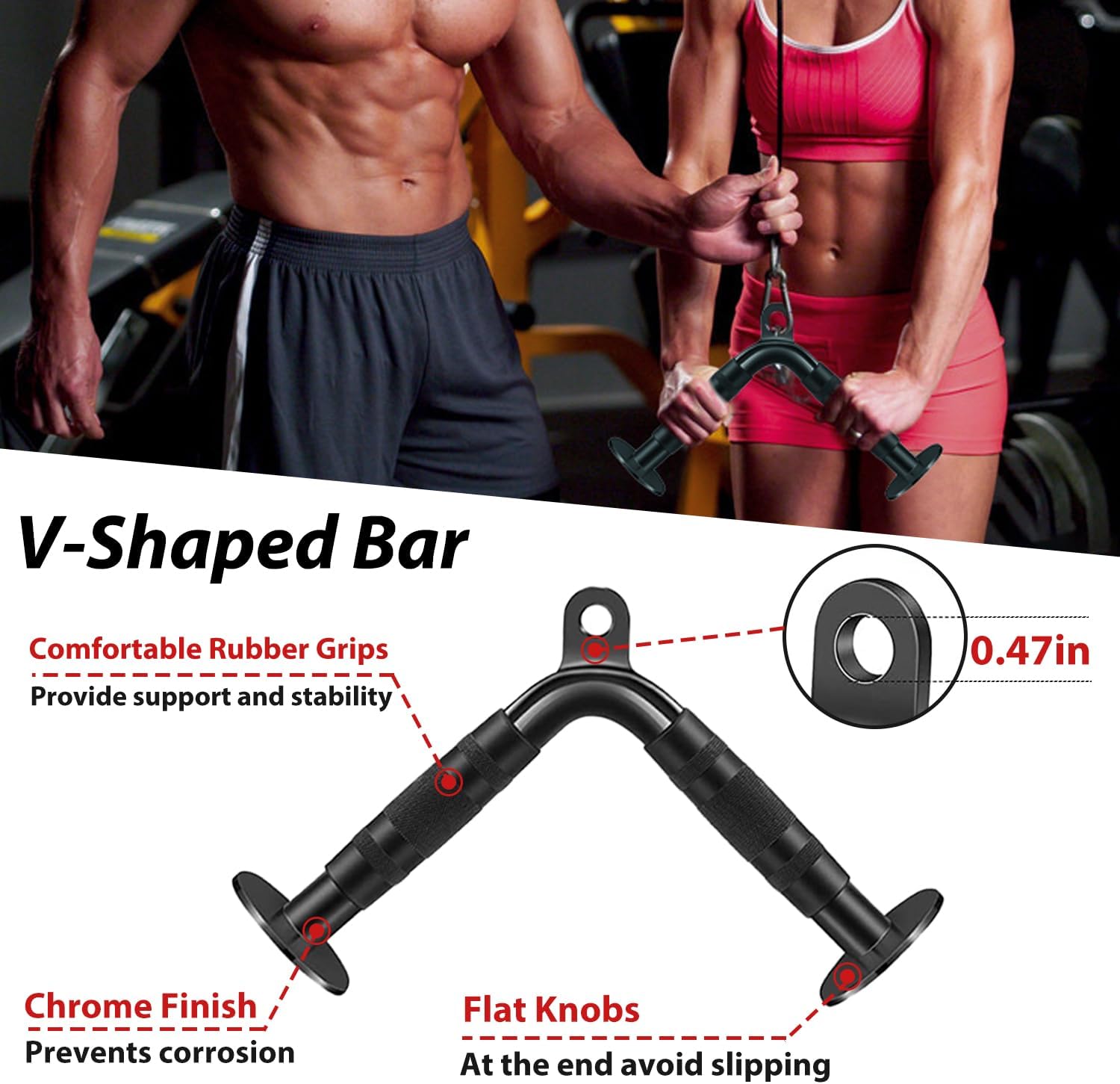LAT Pulldown Attachments, Cable Machine Attachment Gym Accessories, Cable Attachments for Gym, Home Gym Accessories