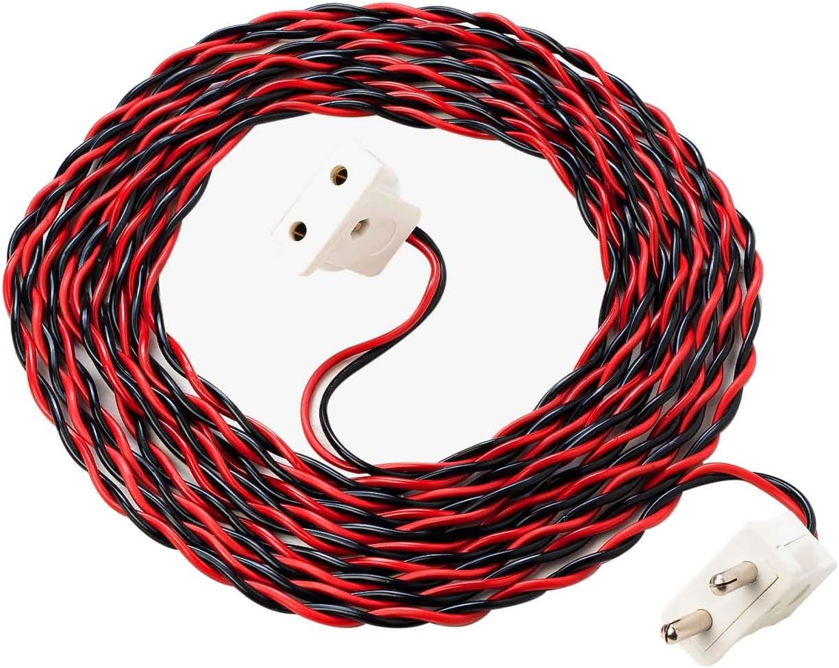 Ocko 5 m Flexible Twisted Copper Extension Wire with Male-Female Socket, Flat 2 Pin Plug | Easy Setup for Decorative Lights, Diwali, Christmas, Parties, Home Balcony, Reliable Long Reach