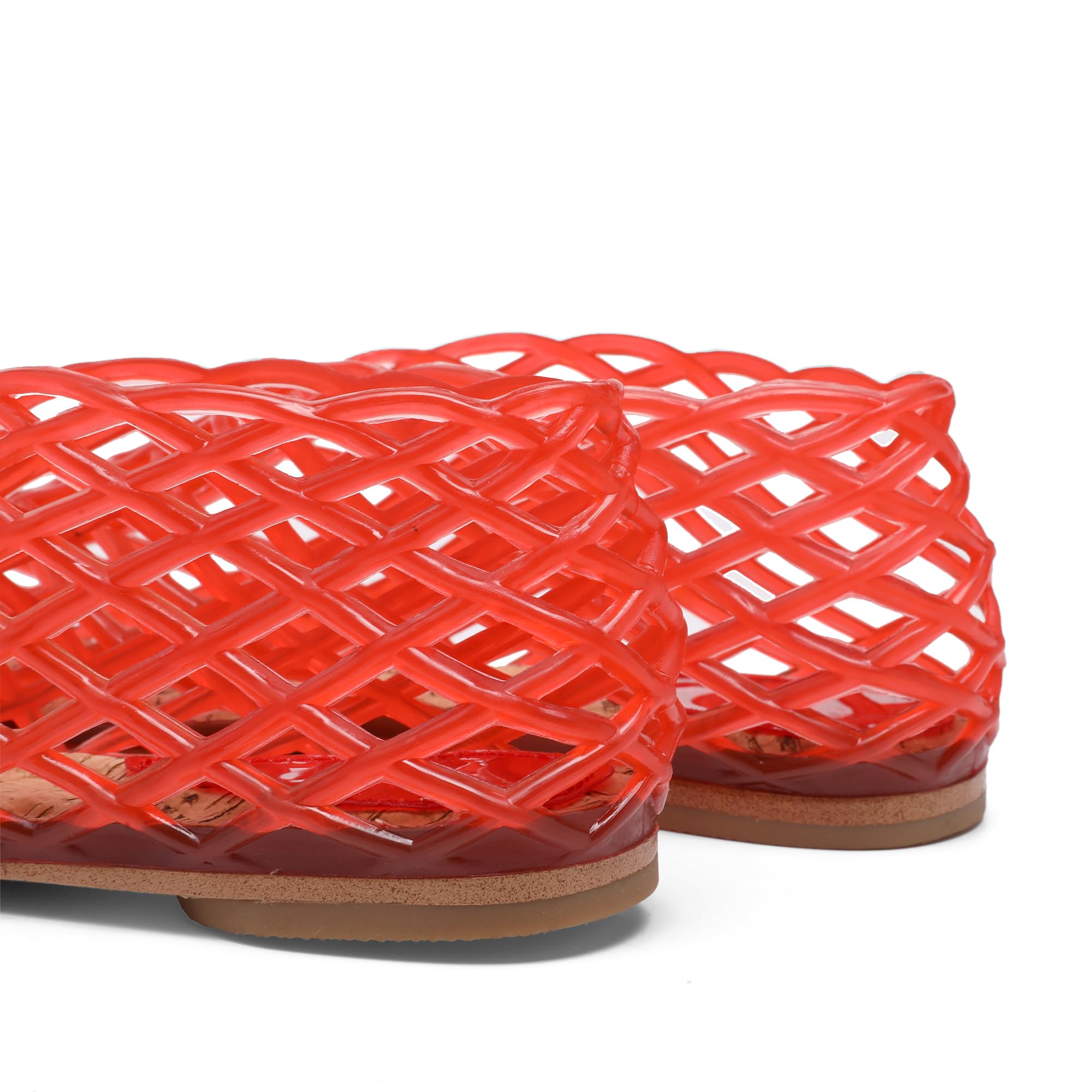Molozoey Ballerines plates en maille pour femme, chaussures à bout fermé pour adultes, sandales plates confortables