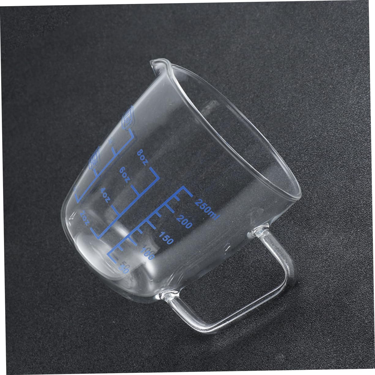 Messbecher aus Glas 3 Stück 250ml 500ml mit Henkel | Borosilikatglas, für Flüssigkeiten und Espresso, Leicht und Vielseitig