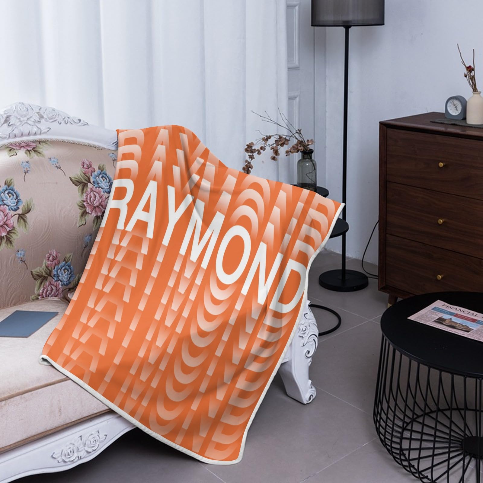 GoTussWO Personalized Gift Gift for Best Friend Orange Safe Blanket, Stroller Canopy Replacement,40x50Inch