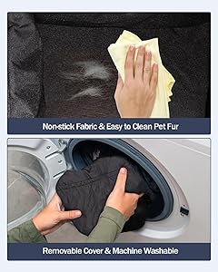 Dog Car Seat for Dogs - Waterproof Dog Booster Seat for Car with Storage Pockets, Clip-On Safety Leash and Soft Plush Cushion, Pet Travel Carrier Bed with Durable Belts up to 25 lbs (Brown, Medium)