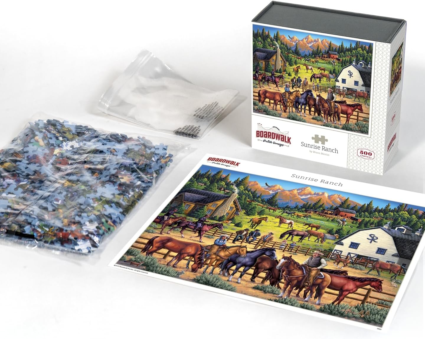 Sunrise Ranch by Boardwalk - 500 Piece Jigsaw Puzzle for Adults, Made in USA