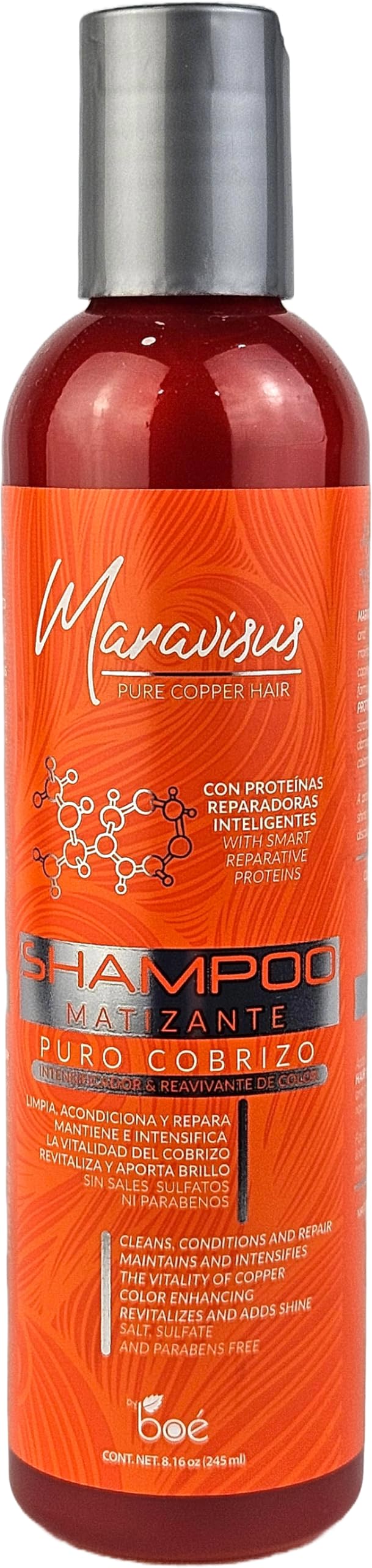 Amazon.com : Maravisus Pure Copper Hair Shampoo 8.16 oz and